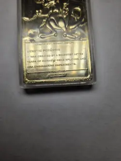 Vintage 1999 Nintendo 23K Gold Plated Pokemon Trading Card - Mewtwo - Image 2