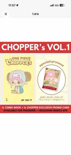 One Piece 🇯🇵 Card Promo Tony Tony Chopper EB02-003 CHOPPER’S 1 JUMP COMICS TCG - Image 2