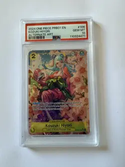 PSA 10 Kozuki Hiyori 106 Alternate Art, One Piece TCG, PRB01 The Best Gem Mint - Image 1