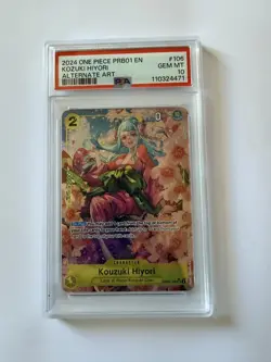 PSA 10 Kozuki Hiyori 106 Alternate Art, One Piece TCG, PRB01 The Best Gem Mint - Image 2
