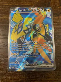 Pokemon TCG Tapu Koko EX Paradox Rift Holo Ultra Rare Card 222/182 - Image 1