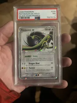PSA 7 Rayquaza Ex 039 Black Star Promo Rare Holo Pokemon Card - Image 1