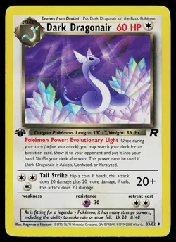 Pokemon Card - Dark Dragonair Team Rocket 33/82 Uncommon 1st Edition - Image 1