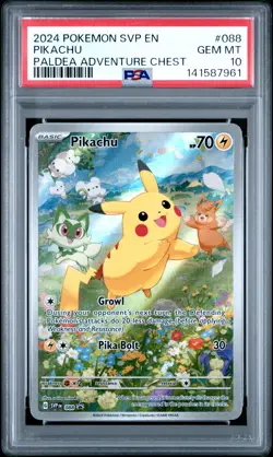 SV: Scarlet & Violet Promo Cards #088 Pikachu PSA 10 - Image 1