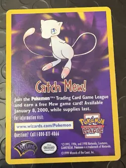 Pokemon TCG WOTC Ancient Mew Promo Card with League Promo Card NM - Image 4