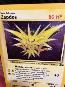 Zapdos Holo Base Set 15/102 LP WOTC Vintage Pokemon Card - Image 2