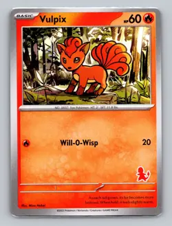 Vulpix - (Charmander Stamped) My First Battle Deck Promo Rare Pokemon Card NM - Image 1