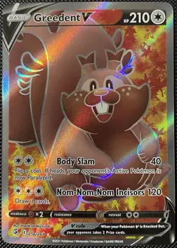 Greedent V (Full Art) 256/264 Swsh08: Fusion Strike Holo - Pokemon Card - Image 1