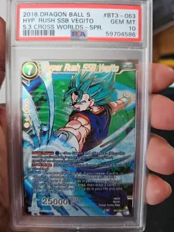 2018 DRAGON BALL SUPER CARD GAME SERIES 3 CROSS WORLDS BT3-063 HYPER RUSH SSB... - Image 1