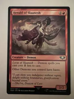 Herald of Slaanesh Universes Beyond: Warhammer 40000 Regular MTG NM - Image 1