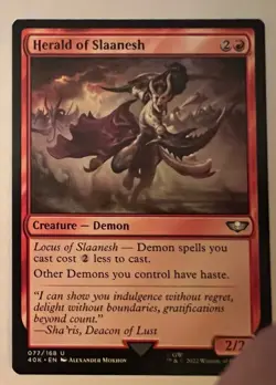 Herald of Slaanesh Universes Beyond: Warhammer 40000 Regular MTG NM - Image 5