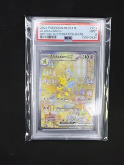 Pokemon TCG Alakazam EX SIR 201/165 Scarlet & Violet 151 PSA 9 - Image 1