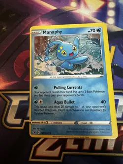 Manaphy Swsh275 Off Center Error Holo Pokemon Black Star Promo - Image 1