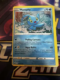 Manaphy Swsh275 Off Center Error Holo Pokemon Black Star Promo - Image 2