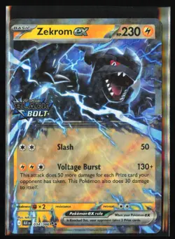 Zekrom ex #034/086 SV: Black Bolt - Pokemon TCG - STAMPED - Image 1