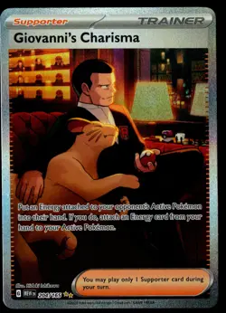 Pokemon Giovanni's Charisma 204/165 Sv: Scarlet & Violet 151 NM - Image 1