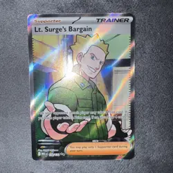 Pokemon TCG Lt. Surge's Bargain Full Art Holo Rare 170/132 Mega Evolutions M/NM - Image 2