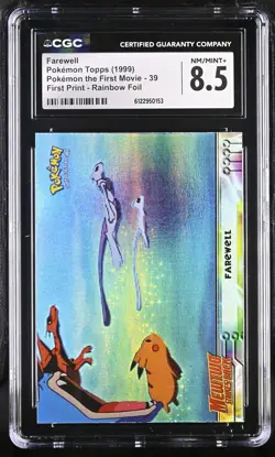 CGC 8.5 Farewell Topps the First Movie 39 Rainbow Foil Pokemon Card - Image 1