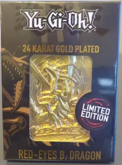 24 karat Gold Plated Card Red Eyes Black Dragon Limited Ed Yu-gi-oh Sealed - Image 1