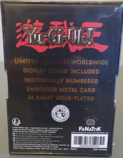 24 karat Gold Plated Card Red Eyes Black Dragon Limited Ed Yu-gi-oh Sealed - Image 2