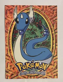 11 DRAGONAIR DIE-CUT Black Logo Pokemon Topps TV Animation Edition Card 1999 - Image 1