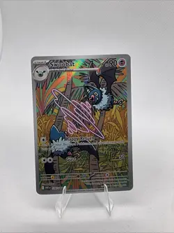 Pokemon Swoobat Holo TCG Card White Flare Illustration Rare Card 120/086 NM - Image 1