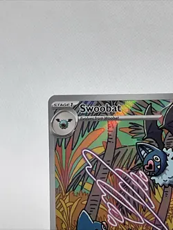 Pokemon Swoobat Holo TCG Card White Flare Illustration Rare Card 120/086 NM - Image 3
