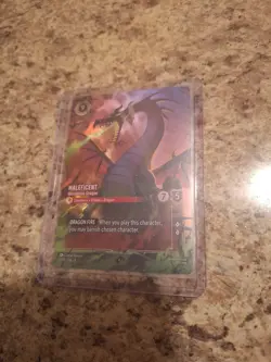 Maleficent - Monstrous Dragon Store Championship Enchanted Promo Card Lorcana - Image 1