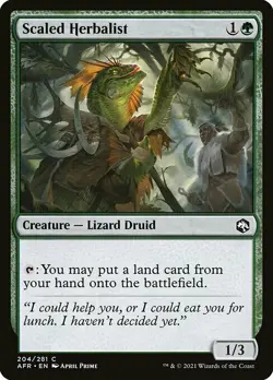 MTG D&D AFR *FOIL* C Scaled Herbalist #204 - Image 1