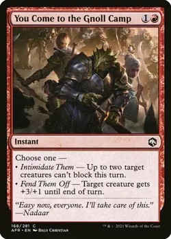 MTG D&D AFR *FOIL* C You Come to the Gnoll Camp #168 - Image 1