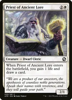 MTG D&D AFR *FOIL* C Priest of Ancient Lore #035 - Image 1