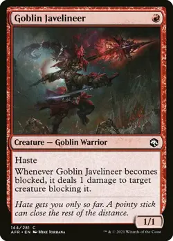MTG D&D AFR *FOIL* C Goblin Javelineer #144 - Image 1