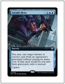 1x Arcane Heist, Extended Art, Magic the Gathering MTG NM - Image 1