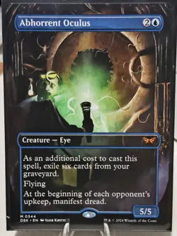 Abhorrent Oculus Borderless MTG NM Duskmourn: House of Horror Mythic - Image 1