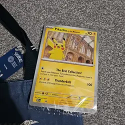 Pokemon x Natural History Museum Pikachu Promo Card, Plush & Tote Bag. BNWT - Image 3
