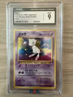 1997 Pokemon Japanese Mew CGC 9 Mint Holo Mystery Of The Fossils - Image 1