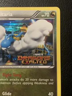 Altaria BW48 Black & White Dragons Exalted Stamped Prerelease Promo Pokemon LP - Image 3