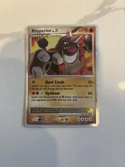 Rhyperior LV.X Black Star Promo Ultra Holo DP29 Pokemon TCG - Image 1