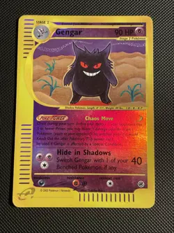 Pokemon Gengar Expedition Base Set 048/165 Reverse Holo Rare 90 HP Card 2002 - Image 1