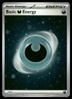 Pokemon Cards Basic Darkness Energy 007 Scarlet & Violet Energies HOLO Common NM - Image 1