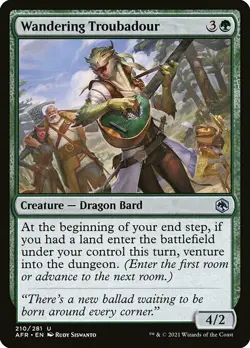 MTG D&D AFR U Wandering Troubadour #210 PLAYSET 4x x4 - Image 1