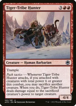 MTG D&D AFR U Tiger-Tribe Hunter #163 PLAYSET 4x x4 - Image 1