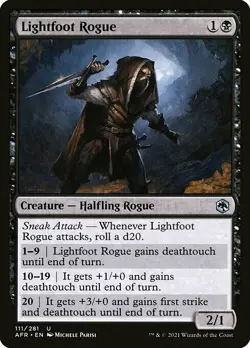 MTG D&D AFR U Lightfoot Rogue #111 PLAYSET 4x x4 - Image 1