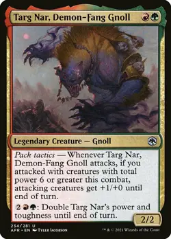 MTG D&D AFR U Targ Nar Demon-Fang Gnoll #234 PLAYSET 4x x4 - Image 1