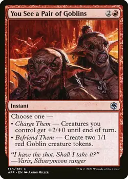 MTG D&D AFR U You See a Pair of Goblins #170 PLAYSET 4x x4 - Image 1
