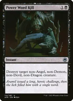 MTG D&D AFR U Power World Kill #114 PLAYSET 4x x4 - Image 1