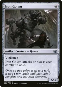MTG D&D AFR U Iron Golem #247 PLAYSET 4x x4 - Image 1