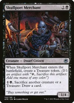 MTG D&D AFR U Skullport Merchant #120 PLAYSET 4x x4 - Image 1