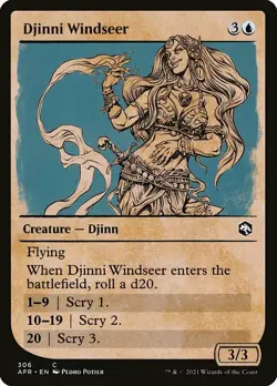 MTG D&D AFR SHOWCASE C Djinni Windseer #306 PLAYSET 4x x4 - Image 1