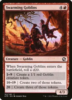 MTG D&D AFR C Swarming Goblins #162 PLAYSET 4x x4 - Image 1